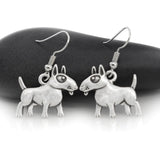 10 Pairs Bull Terrier Dog Dangle Earrings, Retro Cartoon Pet Jewelry for Women