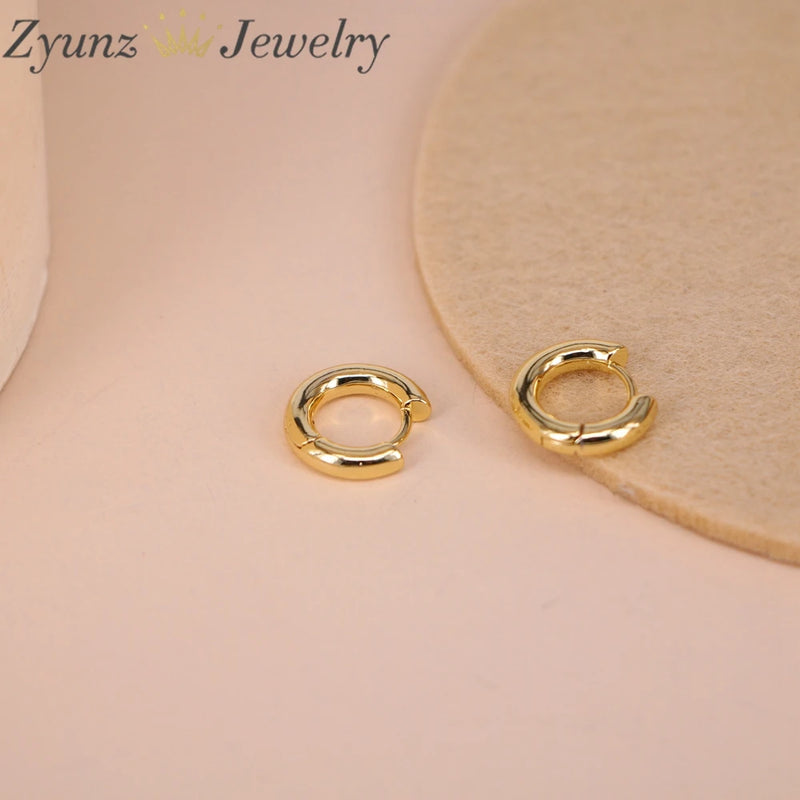 Copper Circle Hoop Earrings Brincos Party Round Loop Earrings