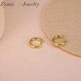 Copper Circle Hoop Earrings Brincos Party Round Loop Earrings