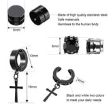 10 Pairs Stainless Steel Non-Piercing Magnetic Stud Earrings