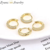 Geometric Statement Hoop Earrings with Clear CZ for Women