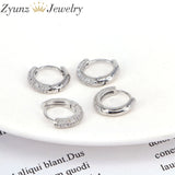 Geometric Statement Hoop Earrings with Clear CZ for Women
