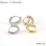 Geometric Statement Hoop Earrings with Clear CZ for Women