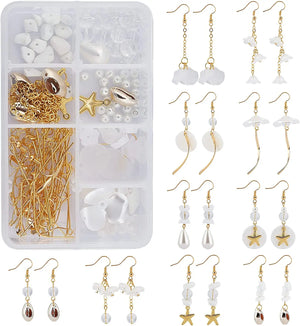 Earring Making Kit: 10 Pairs with Charms, Caps & Starfish