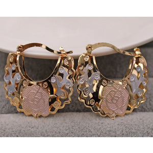 10 Pairs Hollow Out Hoop Earrings Women Jewelry Wedding Party Birthday Gift