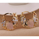 10 Pairs Hollow Out Hoop Earrings Women Jewelry Wedding Party Birthday Gift