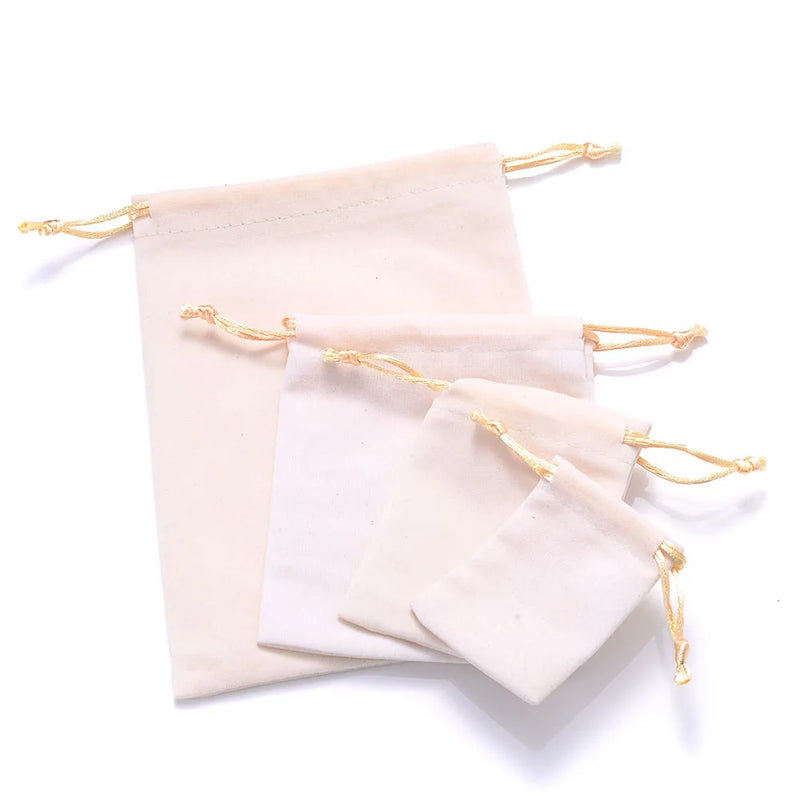 10 Pc Square Velvet Cloth Bag Drawstring Sack Flannels Bag Jewelry
