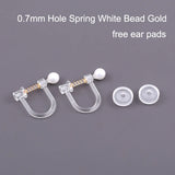 10 Pcs Transparent Resin Clip-on Earrings for Women