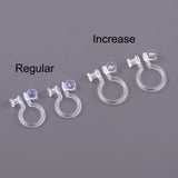 10 Pcs Transparent Resin Clip-on Earrings for Women