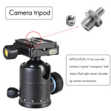 Camera Screw Adapter Set for Tripod Monopod Ballhead Light Stand