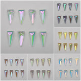 10 Pcs 10X20mm Autria Crystal Glass Long Triangle Pendant Beads
