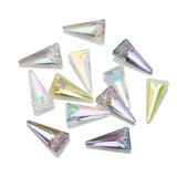10 Pcs 10X20mm Autria Crystal Glass Long Triangle Pendant Beads