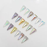 10 Pcs 10X20mm Autria Crystal Glass Long Triangle Pendant Beads