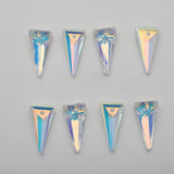 10 Pcs 10X20mm Autria Crystal Glass Long Triangle Pendant Beads
