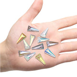10 Pcs 10X20mm Autria Crystal Glass Long Triangle Pendant Beads