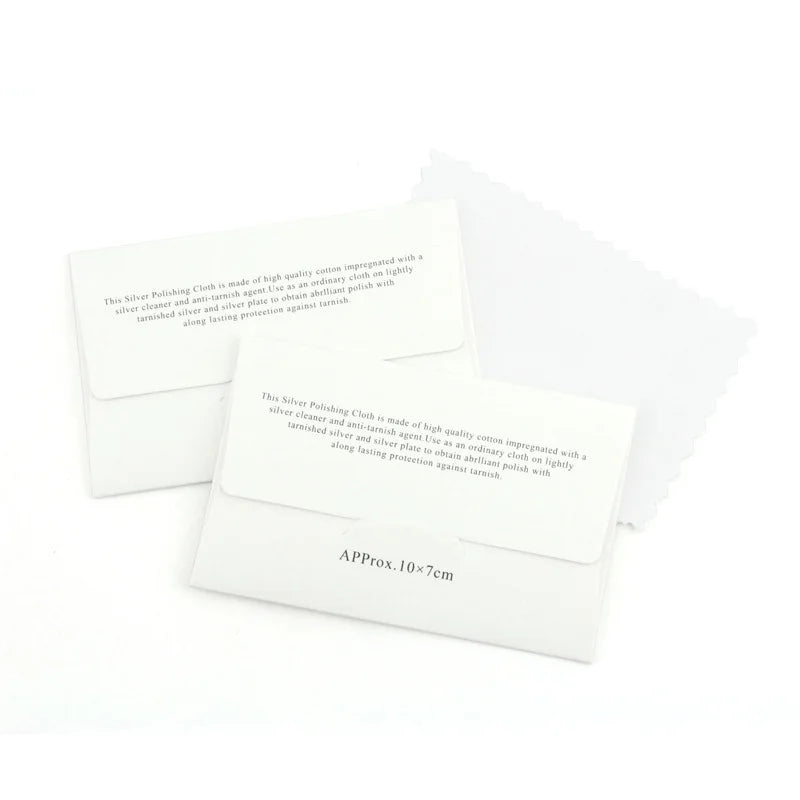 10 Pcs Sterling Silver Cleaning Cloth Polishing Wiping Cloth for Jewelry