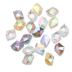 10 Pcs 12X15MM Crystal Beads Jewelry Pendants Glass Charms Rhinestone Gems