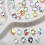 10 Pcs 12X15MM Crystal Beads Jewelry Pendants Glass Charms Rhinestone Gems
