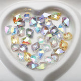 10 Pcs 12X15MM Crystal Beads Jewelry Pendants Glass Charms Rhinestone Gems