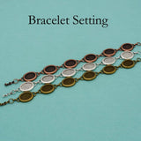 10 Pcs Oval Bezel Bracelet Tray, Fits 13x18mm Inserts