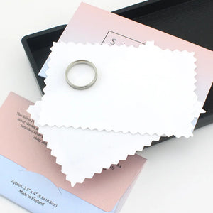 10 Pcs 2.5x4.5 in Silver Cleaning Cloth Polishing Soft Silver Wipe