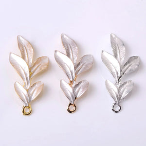 10 Pcs Leaf Charms Pendant DIY Jewelry Making
