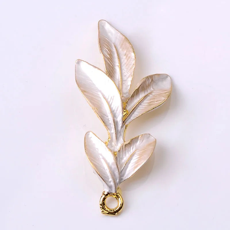 10 Pcs Leaf Charms Pendant DIY Jewelry Making