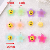 10 Pcs 28MM Acrylic Flowers Charms for Crafts & Jewelry