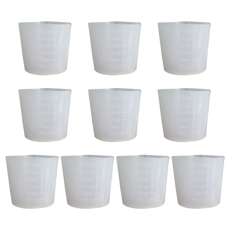 10 Pcs 30ml Silicone Measuring Cups for DIY Crystal Epoxy Jewelry Making