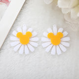 10 Pcs Acrylic Flowers Charms 37*39MM Flatback Crafts for Earrings Keychain Diy