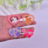 10 Pcs Acrylic Heart Charms for DIY Earring Keychain Necklace Making