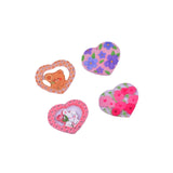 10 Pcs Acrylic Heart Charms for DIY Earring Keychain Necklace Making