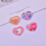 10 Pcs Acrylic Heart Charms for DIY Earring Keychain Necklace Making