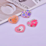 10 Pcs Acrylic Heart Charms for DIY Earring Keychain Necklace Making