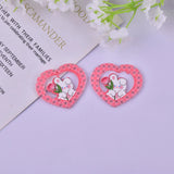 10 Pcs Acrylic Heart Charms for DIY Earring Keychain Necklace Making