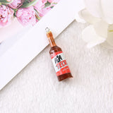 10 Pcs 3D Alcohlic Drink Bottle Pendant Resin Charms For DIY Making