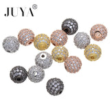 10 Pcs 6mm Round Ball CZ Beads DIY Jewelry Making Lucky Charm Pendants