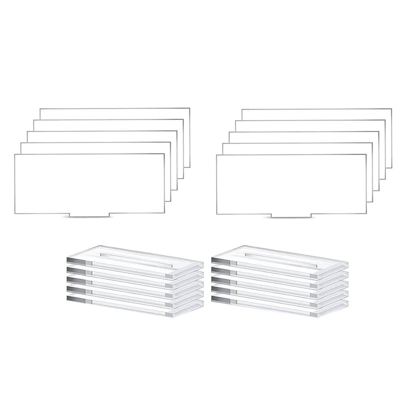 10 Pcs Acrylic Place Card Stands Wedding Table Display Holder Clear Sign Slot