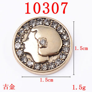 10 Pcs Pearl Crystal Rhinestone Buttons Clasp DIY Accessories