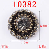 10 Pcs Pearl Crystal Rhinestone Buttons Clasp DIY Accessories