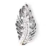 10 Pcs Antique Silver Leaf Charms Pendant Metal Rhinestone DIY Jewelry Making