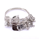 10 Pcs Sea Life Charm Bangles 4 Colors Women Cuff Jewelry