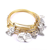 10 Pcs Bangle Set Never Give Up Bracelets for Women Jewelry