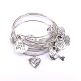 10 Pcs Bangle Set Never Give Up Bracelets for Women Jewelry