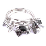 10 Pcs Bangle Set Never Give Up Bracelets for Women Jewelry