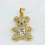 10 Pcs Bear Pendant Jewelry Charms Cartoon Bear Necklace Pendant