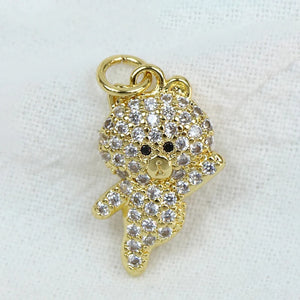 10 Pcs Bear Pendant Jewelry Charms Cartoon Bear Necklace Pendant