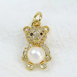 10 Pcs Bear Pendant Jewelry Charms Cartoon Bear Necklace Pendant