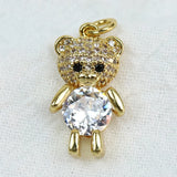 10 Pcs Bear Pendant Jewelry Charms Cartoon Bear Necklace Pendant