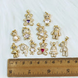 10 Pcs Bear Pendant Jewelry Charms Cartoon Bear Necklace Pendant